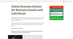 Desktop Screenshot of onlinebusinesssysteminfo.com